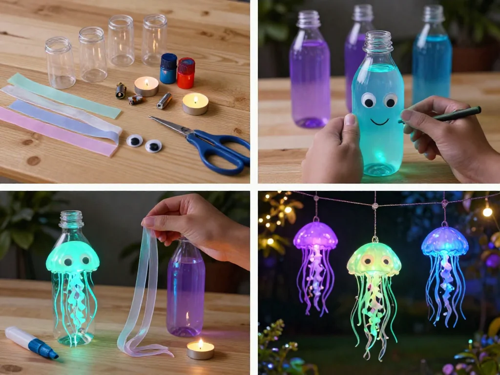 Pastel Jellyfish Bottle Lanterns 7 Pastel Jellyfish Bottle Lanterns