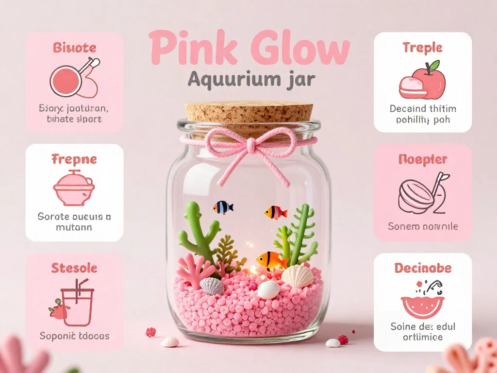 Pink Glow Aquarium Jar 9 Pink Glow Aquarium Jar