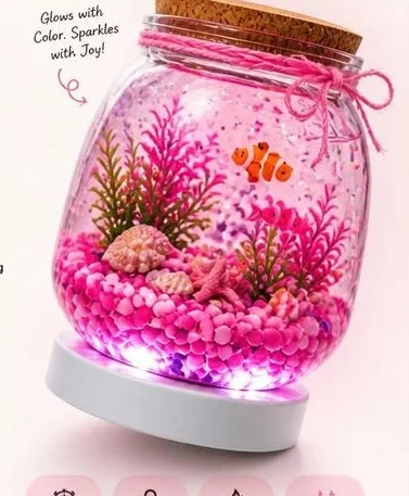 Pink Glow Aquarium Jar 10 Pink Glow Aquarium Jar