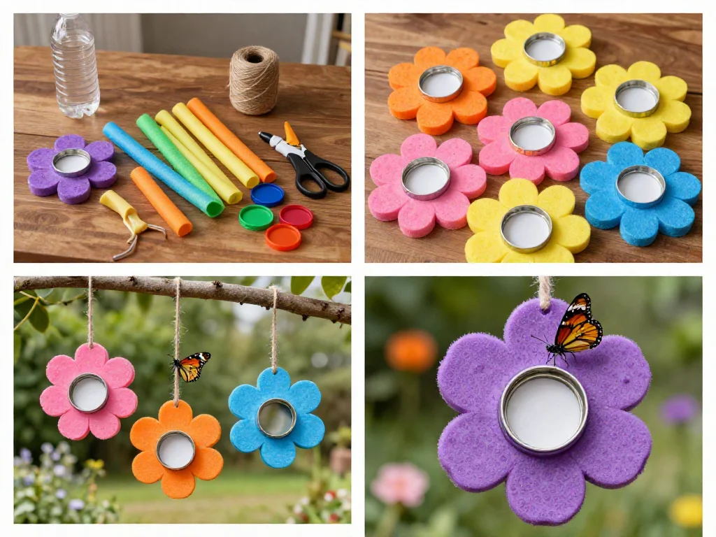 Pool Noodle Butterfly Nectar Station 9 Pool Noodle Butterfly Nectar Station