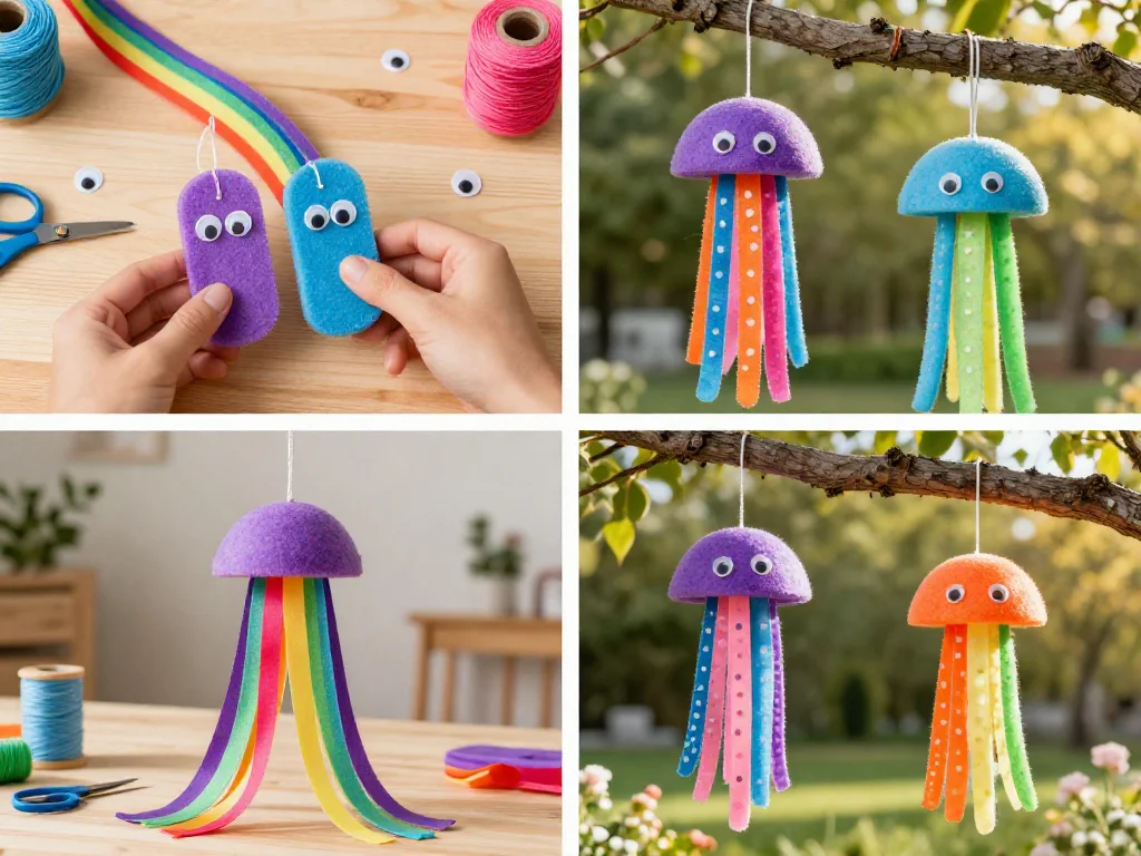 Pool Noodle Jellyfish Decoration 9 Pool Noodle Jellyfish Decoration