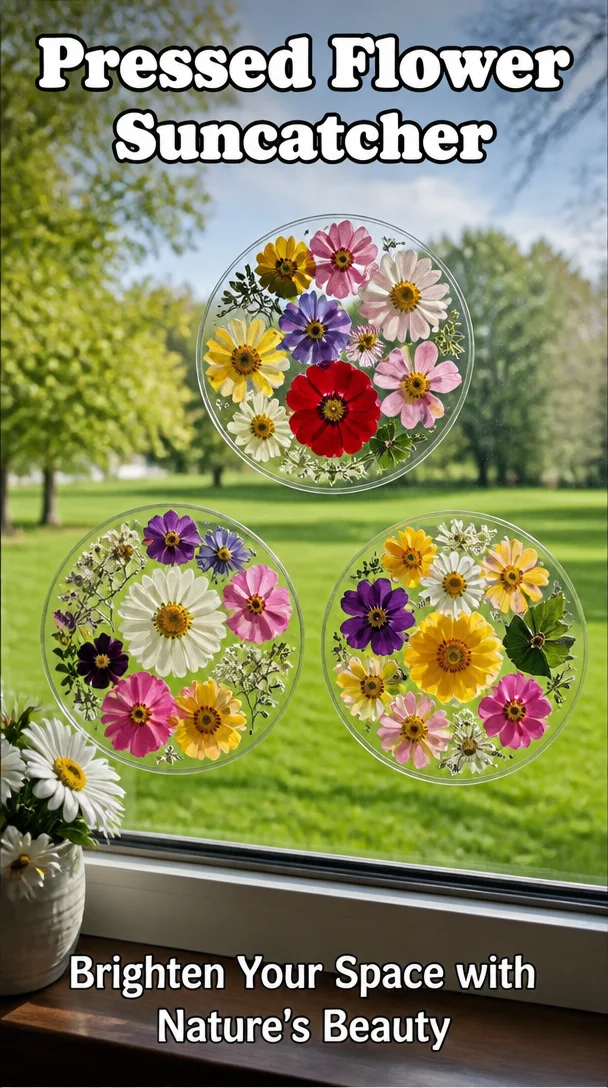 Pressed Flower Suncatcher 8 Pressed Flower Suncatcher