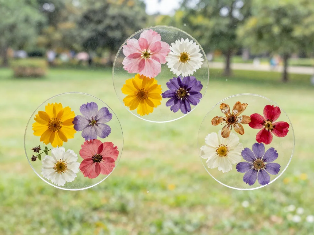 Pressed Flower Suncatcher 10 Pressed Flower Suncatcher