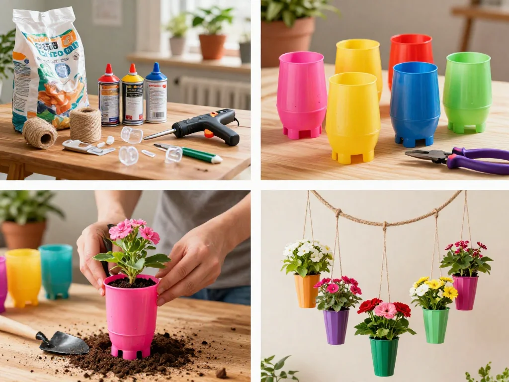 Recycled Bottle Hanging Flower Planter 9 Recycled Bottle Hanging Flower Planter