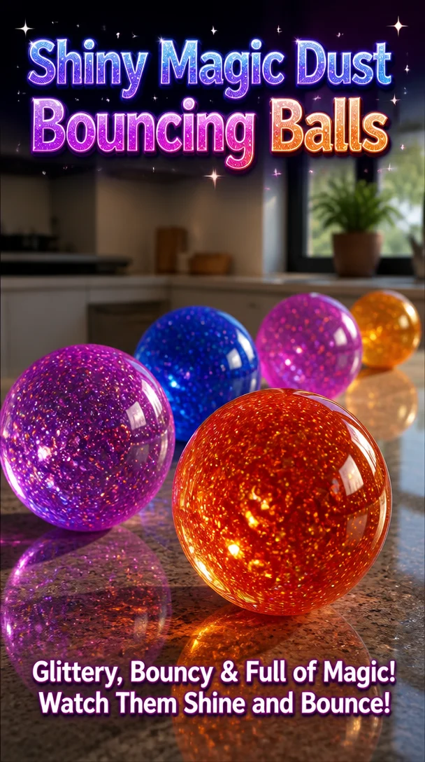 Shiny Magic Dust Bouncing Balls 8 Shiny Magic Dust Bouncing Balls
