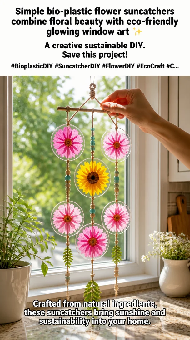 Simple bio-plastic flower suncatchers combine floral beauty with eco-friendly glowing window art ✨ A creative sustainable DIY. Save this project! #BioplasticDIY #SuncatcherDIY #FlowerDIY #EcoCraft #C... 8 Simple bio-plastic flower suncatchers combine floral beauty with eco-friendly glowing window art ✨ A creative sustainable DIY. Save this project! #BioplasticDIY #SuncatcherDIY #FlowerDIY #EcoCraft #C...