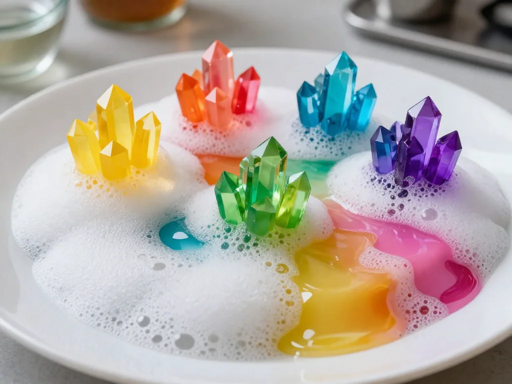Sugar spell-craft rainbow magic volcanoes erupt with colorful crystal-like spikes and vibrant reactions ✨ A magical science DIY. Save this project! #RainbowScience #MagicVolcano #KidsScience #STEMFun 9 Sugar spell-craft rainbow magic volcanoes erupt with colorful crystal-like spikes and vibrant reactions ✨ A magical science DIY. Save this project! #RainbowScience #MagicVolcano #KidsScience #STEMFun
