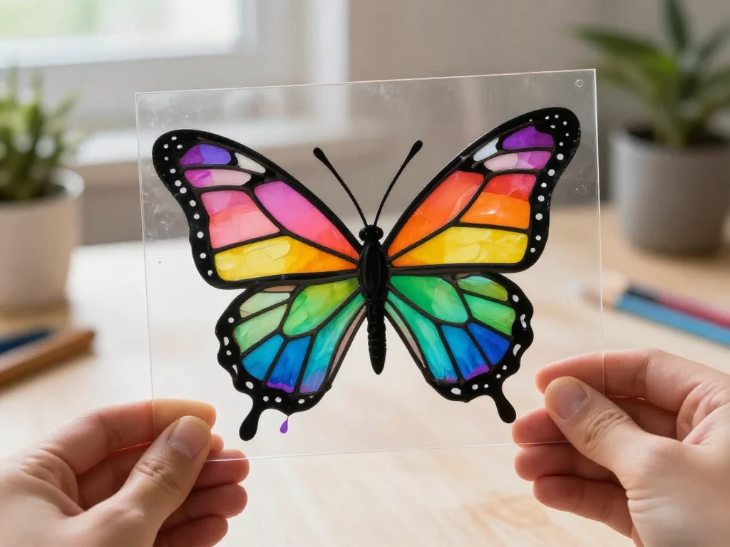 Transparency film window art transforms simple materials into colorful light-catching masterpieces ✨ A fun creative DIY. Save this project! 9 Transparency film window art transforms simple materials into colorful light-catching masterpieces ✨ A fun creative DIY. Save this project!