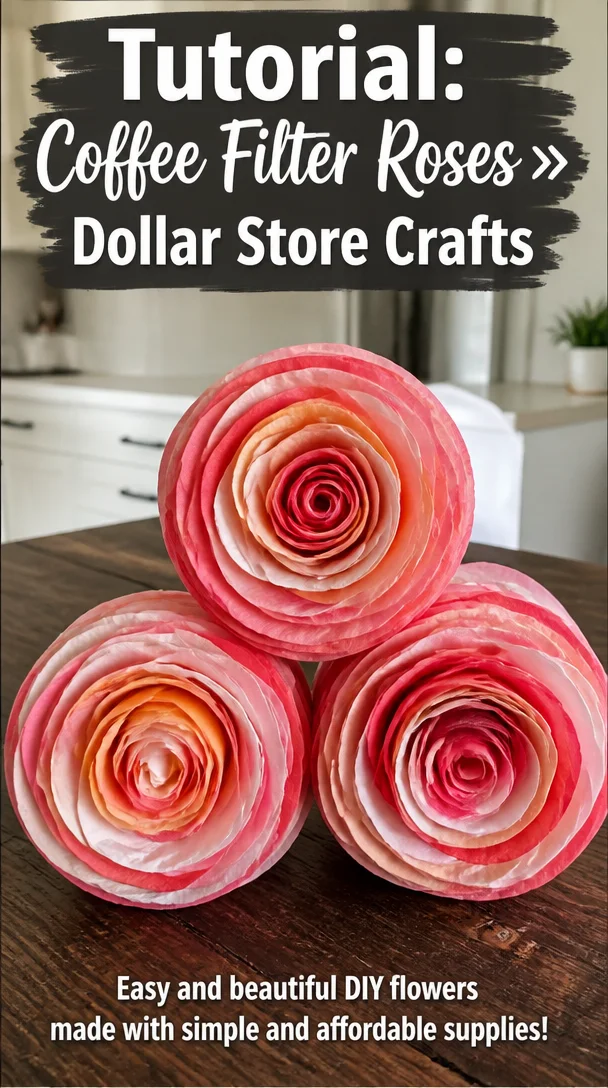 Tutorial: Coffee Filter Roses » Dollar Store Crafts 8 Tutorial: Coffee Filter Roses » Dollar Store Crafts
