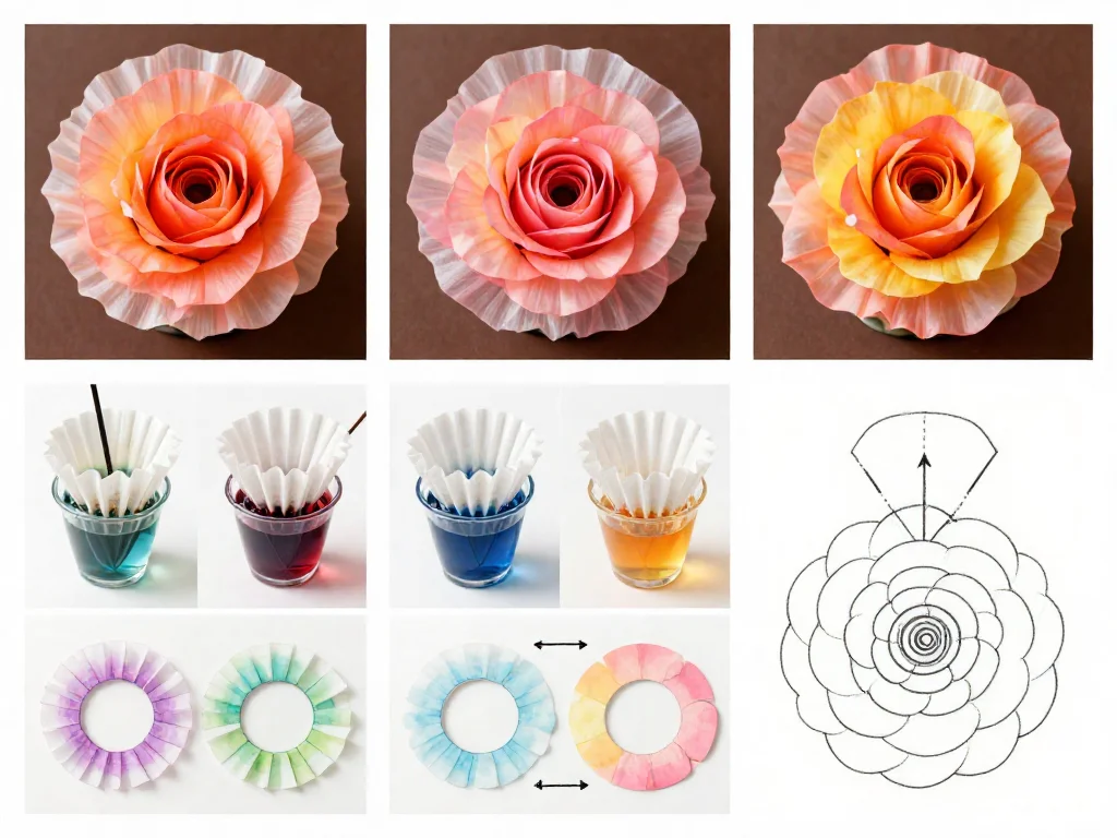 Tutorial: Coffee Filter Roses » Dollar Store Crafts 10 Tutorial: Coffee Filter Roses » Dollar Store Crafts