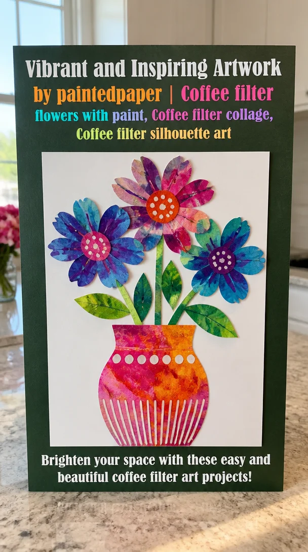 Vibrant and Inspiring Artwork by paintedpaper | Coffee filter flowers with paint, Coffee filter collage, Coffee filter silhouette art 8 Vibrant and Inspiring Artwork by paintedpaper | Coffee filter flowers with paint, Coffee filter collage, Coffee filter silhouette art