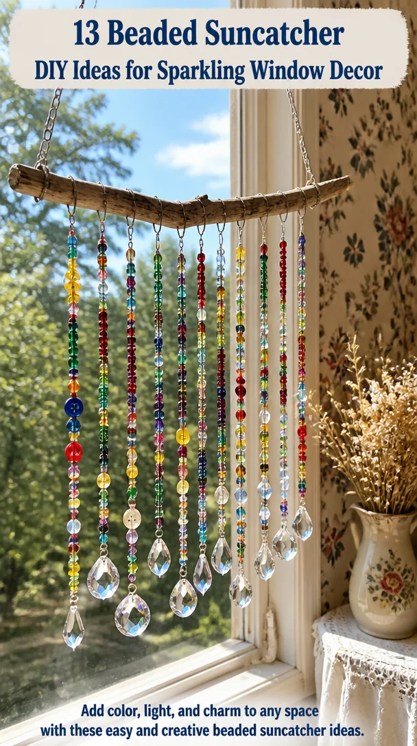 13 Beaded Suncatcher DIY Ideas for Sparkling Window Decor 8 13 Beaded Suncatcher DIY Ideas for Sparkling Window Decor