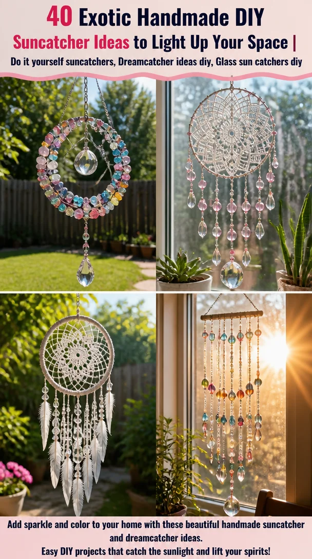 40 Exotic Handmade DIY Suncatcher Ideas to Light Up Your Space | Do it yourself suncatchers, Dreamcatcher ideas diy, Glass sun catchers diy 8 40 Exotic Handmade DIY Suncatcher Ideas to Light Up Your Space | Do it yourself suncatchers, Dreamcatcher ideas diy, Glass sun catchers diy