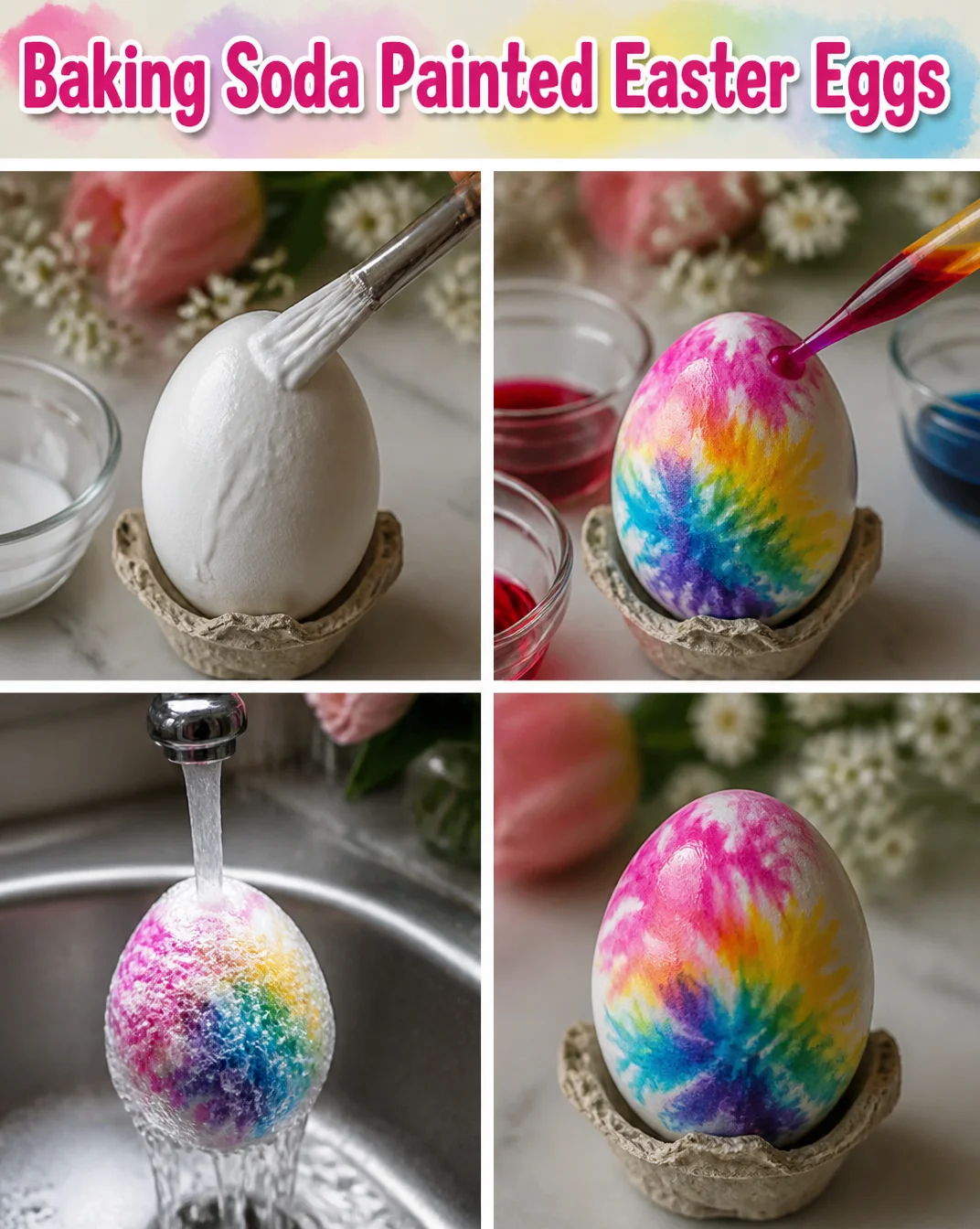 Baking Soda Painted Easter Eggs 8 Baking Soda Painted Easter Eggs