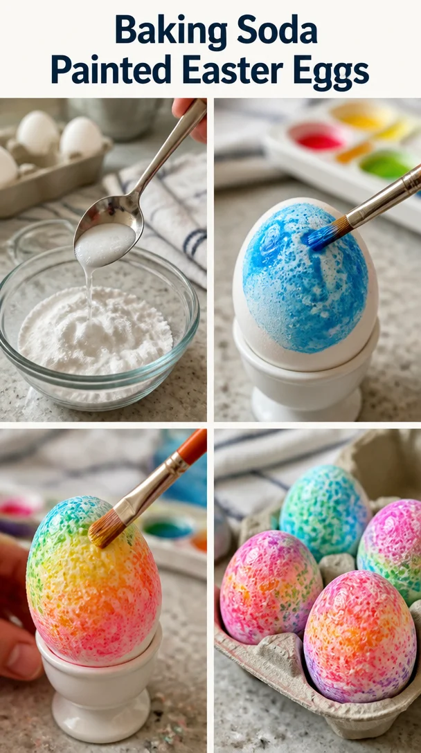 Baking Soda Painted Easter Eggs 8 Baking Soda Painted Easter Eggs