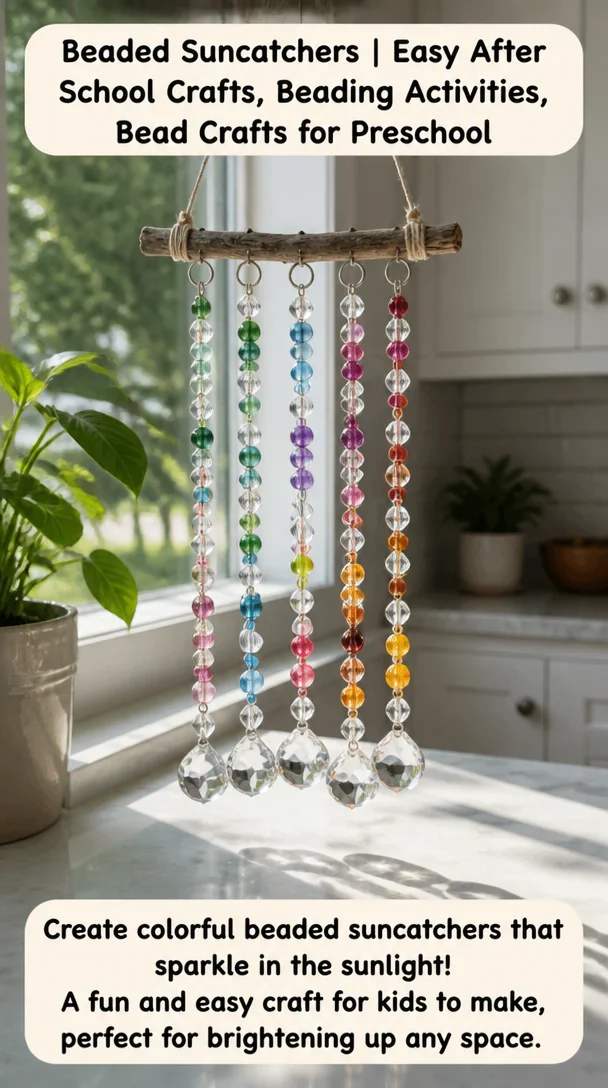 Beaded Suncatchers | Easy After School Crafts, Beading Activities, Bead Crafts for Preschool 8 Beaded Suncatchers | Easy After School Crafts, Beading Activities, Bead Crafts for Preschool