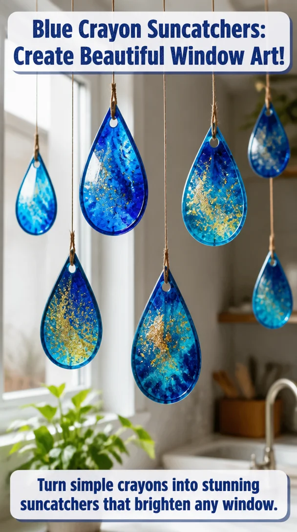 Blue Crayon Suncatchers: Create Beautiful Window Art! 8 Blue Crayon Suncatchers: Create Beautiful Window Art!