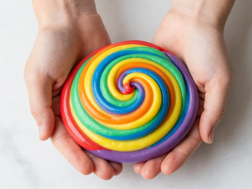 Bubbly Rainbow Swirl Dough 9 Bubbly Rainbow Swirl Dough