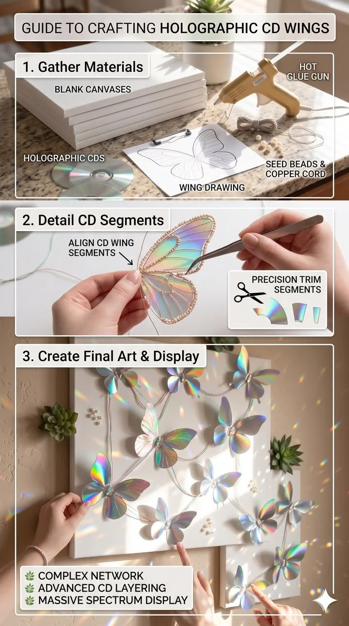 CD Butterfly Wall Art (Shimmer DIY) 12 CD Butterfly Wall Art (Shimmer DIY)