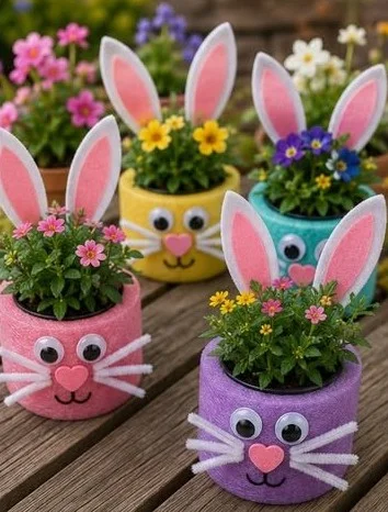 DIY Bunny Planter Covers from Pool Noodles 10 DIY Bunny Planter Covers from Pool Noodles