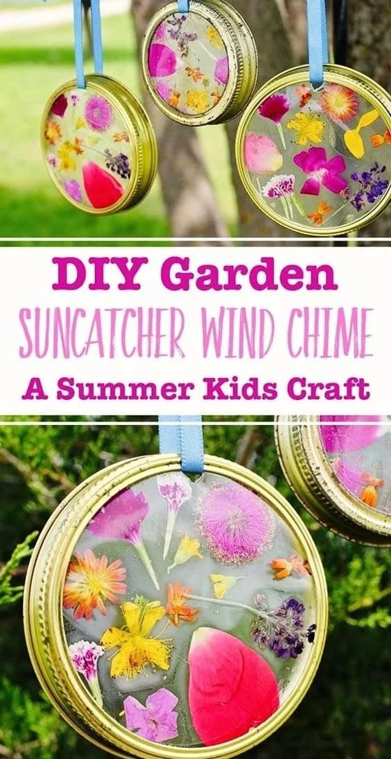 DIY Garden Suncatcher Wind Chime a Summer Kids Craft | Welcome To Nana's 10 DIY Garden Suncatcher Wind Chime a Summer Kids Craft | Welcome To Nana's