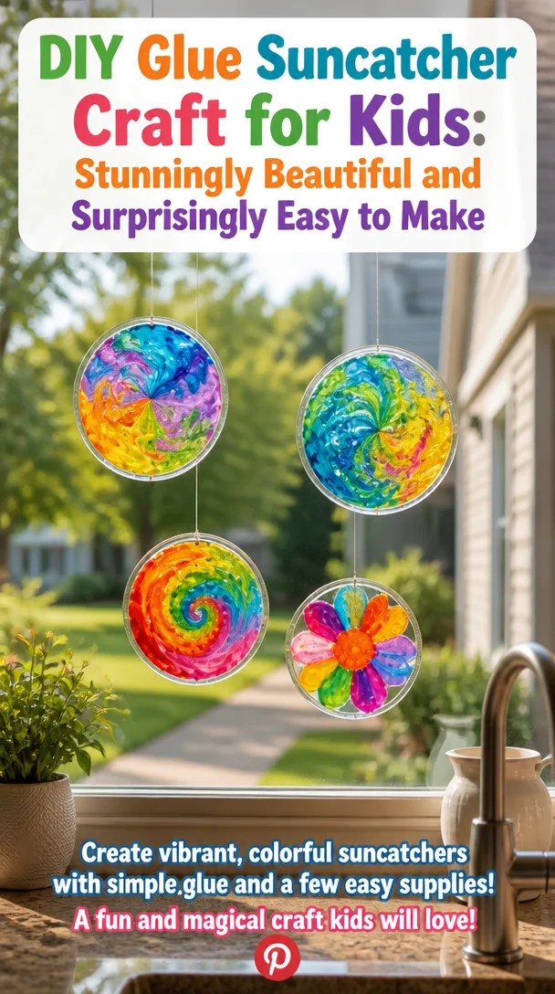 DIY Glue Suncatcher Craft for Kids: Stunningly Beautiful and Surprisingly Easy to Make 8 DIY Glue Suncatcher Craft for Kids: Stunningly Beautiful and Surprisingly Easy to Make
