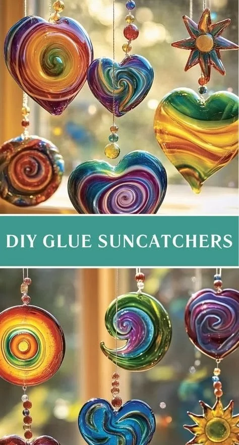 DIY Glue Suncatchers: Craft Colorful Decor Today! - Crisp Tastes 10 DIY Glue Suncatchers: Craft Colorful Decor Today! - Crisp Tastes