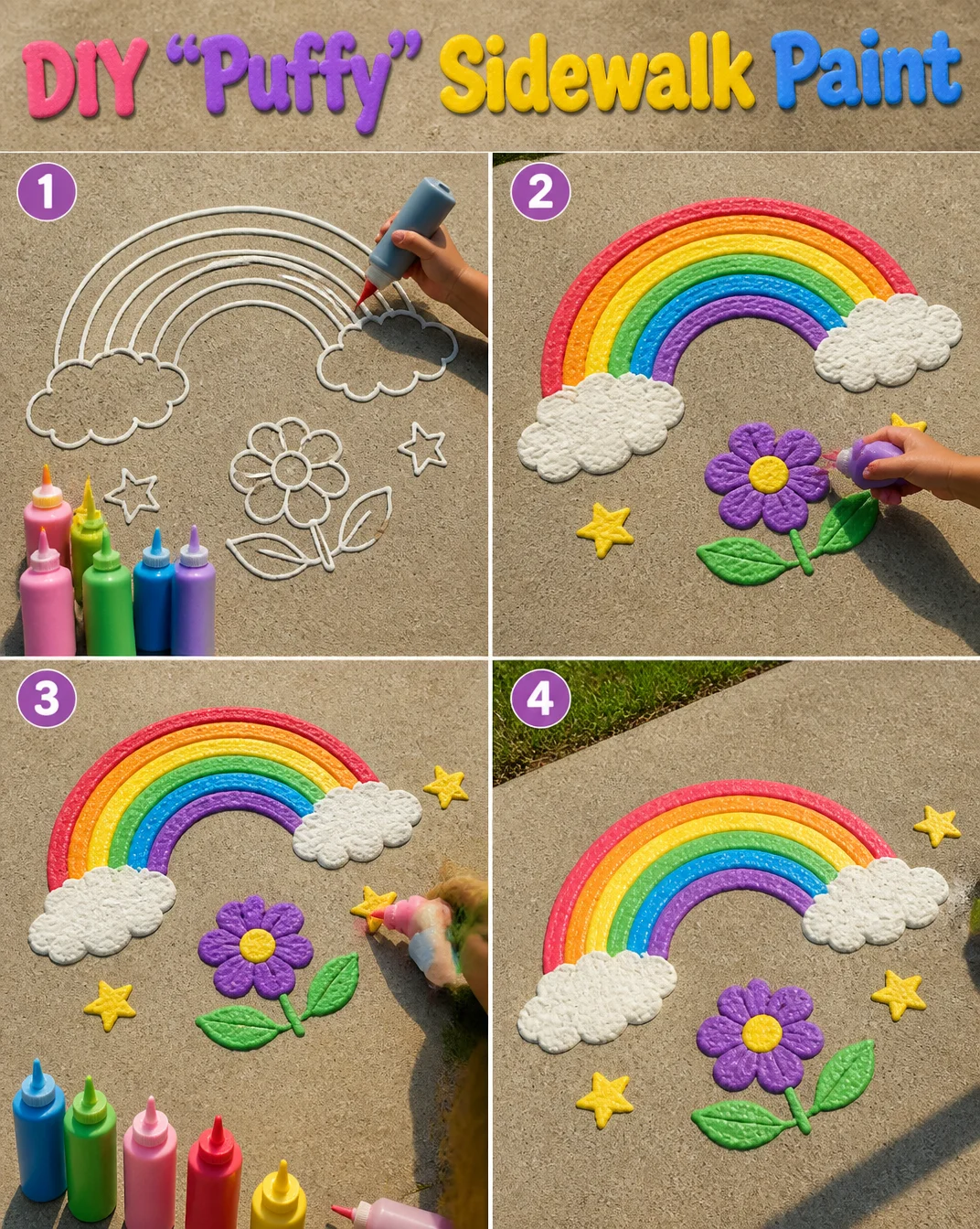 DIY “Puffy” Sidewalk Paint 8 DIY “Puffy” Sidewalk Paint
