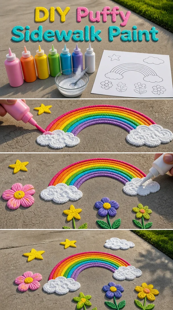 DIY Puffy Sidewalk Paint 8 DIY Puffy Sidewalk Paint