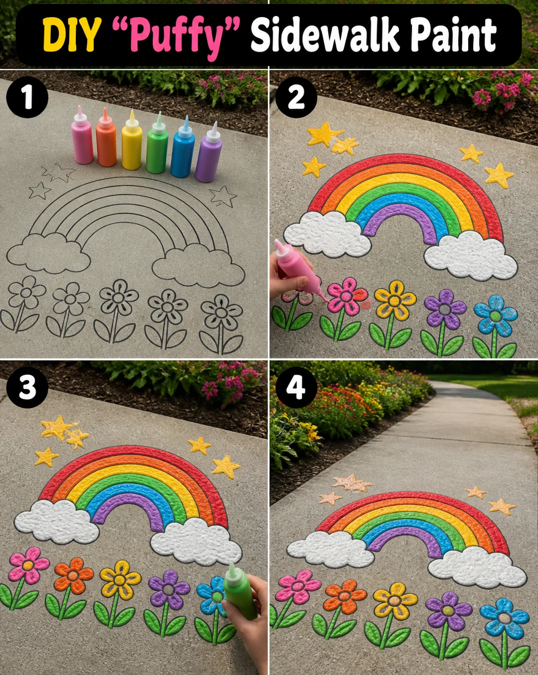 DIY “Puffy” Sidewalk Paint 8 DIY “Puffy” Sidewalk Paint