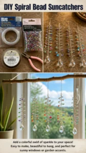DIY Spiral Bead Suncatchers 15 DIY Spiral Bead Suncatchers