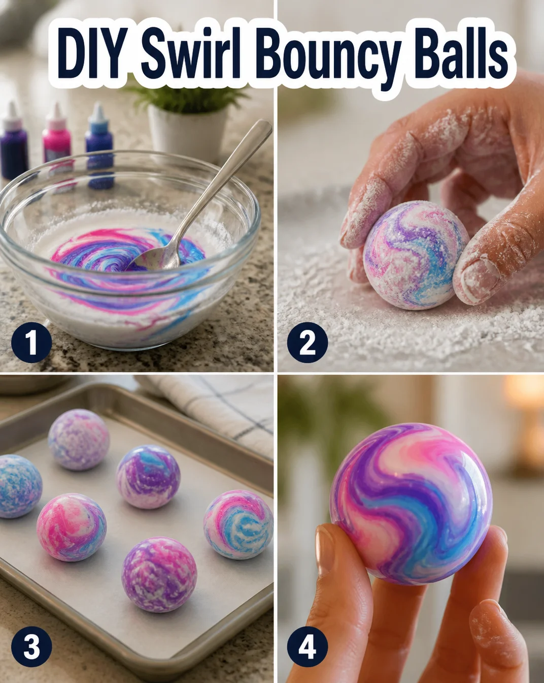 DIY Swirl Bouncy Balls 8 DIY Swirl Bouncy Balls