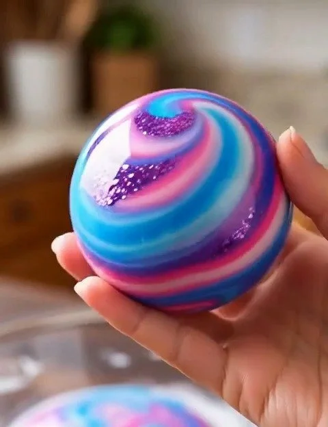 DIY Swirl Bouncy Balls 12 DIY Swirl Bouncy Balls