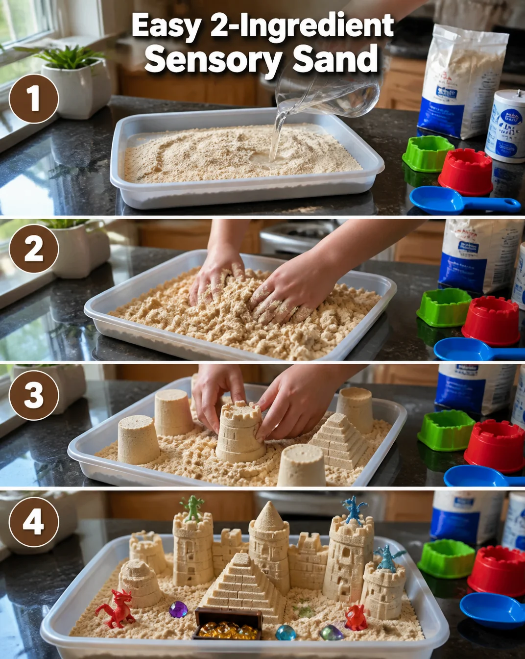 Easy 2-Ingredient Sensory Sand 8 Easy 2-Ingredient Sensory Sand