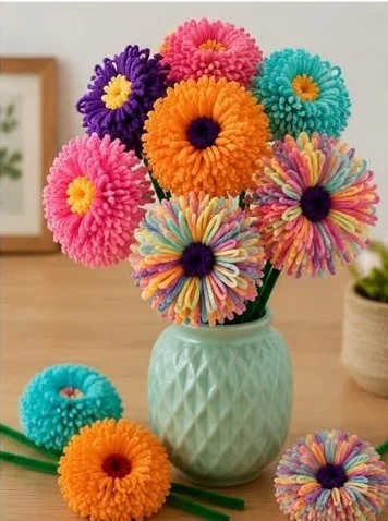 Fork Pom-Pom Flower Bouquet 10 Fork Pom-Pom Flower Bouquet