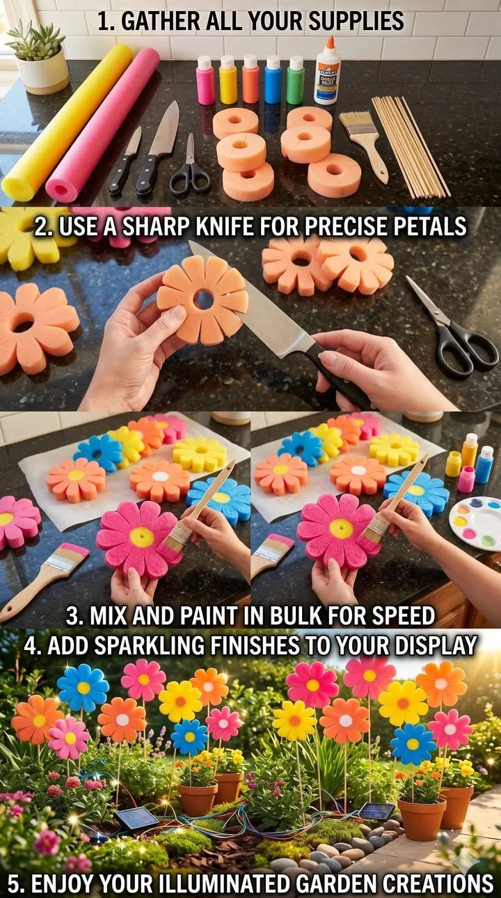 Giant Pool Noodle Flowers (Easy Garden DIY) 11 Giant Pool Noodle Flowers (Easy Garden DIY)