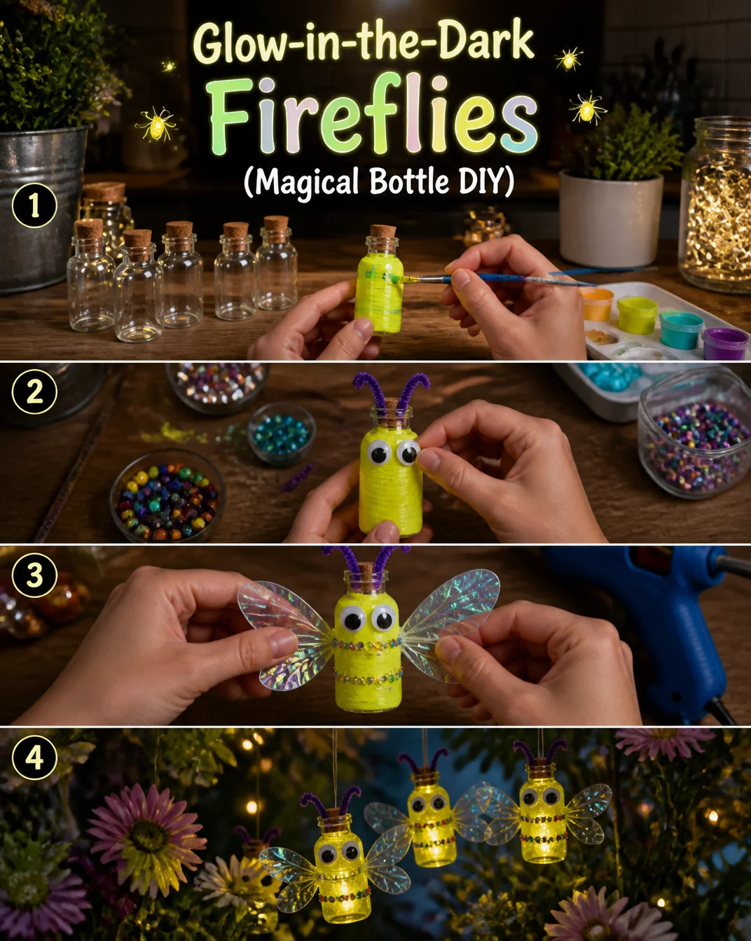 Glow-in-the-Dark Fireflies (Magical Bottle DIY) 8 Glow-in-the-Dark Fireflies (Magical Bottle DIY)