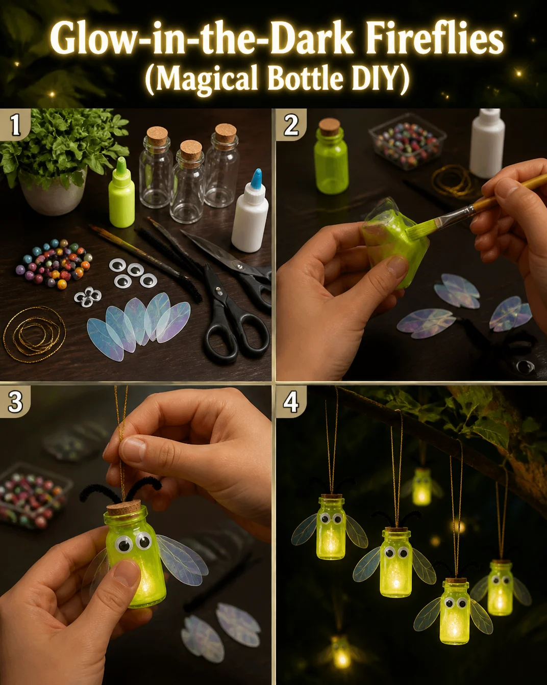 Glow-in-the-Dark Fireflies (Magical Bottle DIY) 8 Glow-in-the-Dark Fireflies (Magical Bottle DIY)