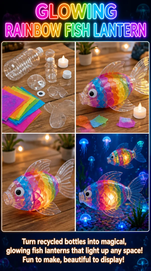 Glowing Rainbow Fish Lantern 8 Glowing Rainbow Fish Lantern
