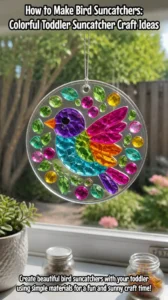 How to Make Bird Suncatchers: Colorful Toddler Suncatcher Craft Ideas 21 How to Make Bird Suncatchers: Colorful Toddler Suncatcher Craft Ideas