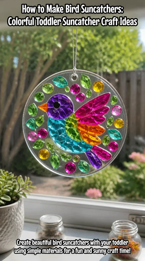 How to Make Bird Suncatchers: Colorful Toddler Suncatcher Craft Ideas 8 How to Make Bird Suncatchers: Colorful Toddler Suncatcher Craft Ideas