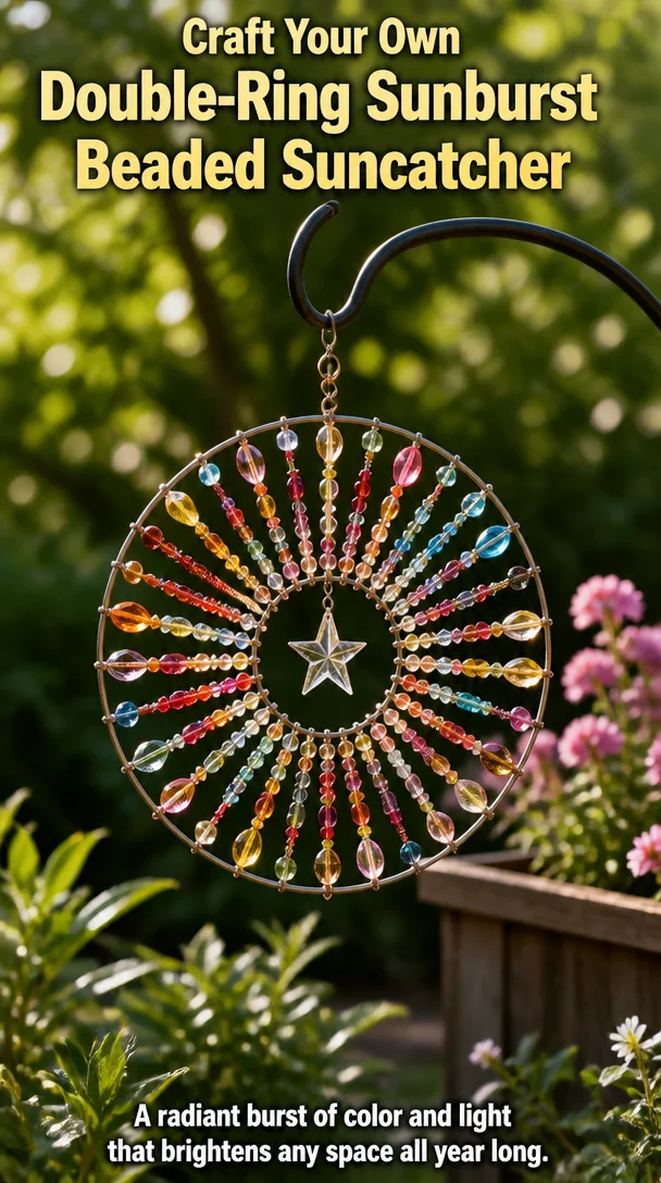 How to Make Double-Ring Sunburst Beaded Suncatcher - Craftionary 8 How to Make Double-Ring Sunburst Beaded Suncatcher - Craftionary