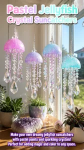 Pastel Jellyfish Crystal Suncatchers 16 Pastel Jellyfish Crystal Suncatchers