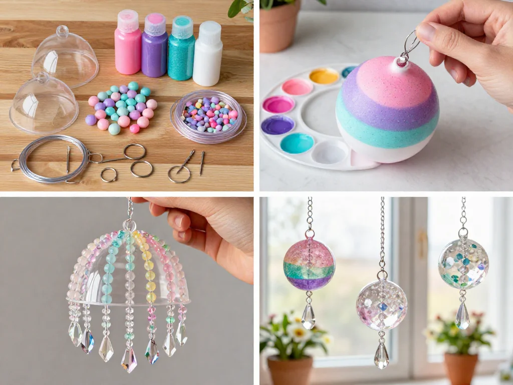 Pastel Jellyfish Crystal Suncatchers 8 Pastel Jellyfish Crystal Suncatchers