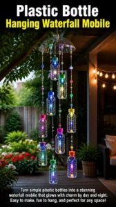 Plastic Bottle Hanging Waterfall Mobile 18 Plastic Bottle Hanging Waterfall Mobile