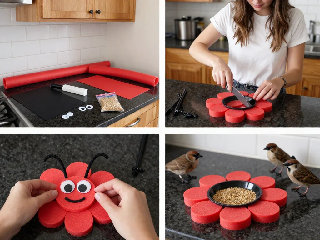 Pool Noodle Ladybug Bird Feeder 9 Pool Noodle Ladybug Bird Feeder