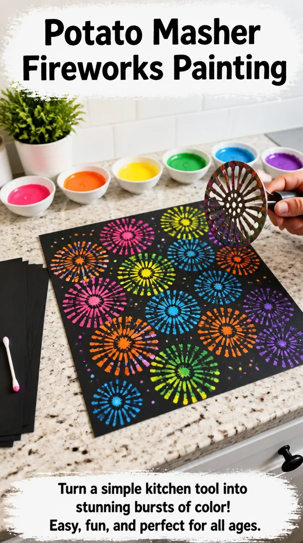 Potato Masher Fireworks Painting 8 Potato Masher Fireworks Painting