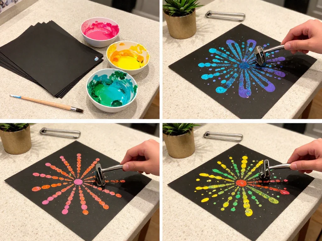 Potato Masher Fireworks Painting 9 Potato Masher Fireworks Painting