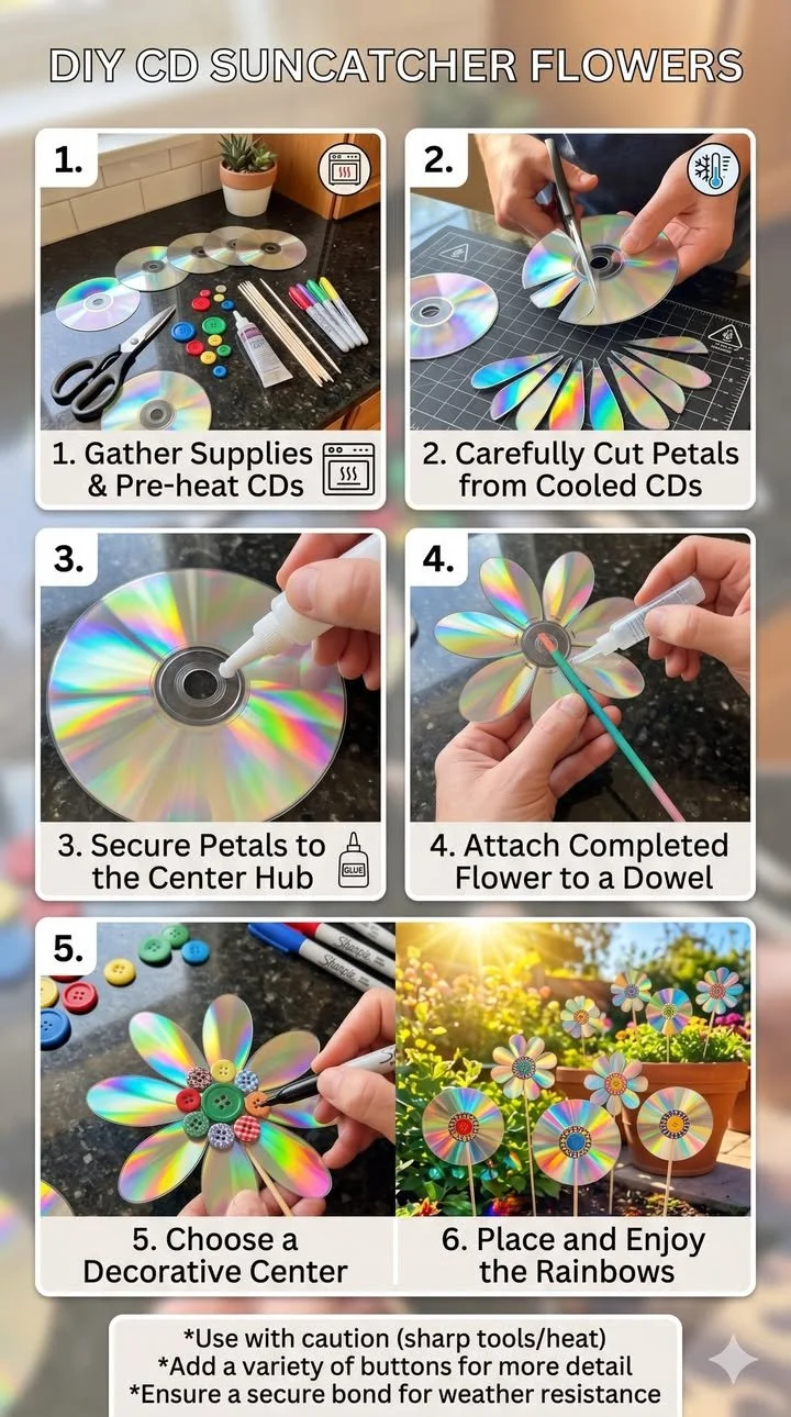 Rainbow CD Garden Flowers (Sparkling DIY) 12 Rainbow CD Garden Flowers (Sparkling DIY)