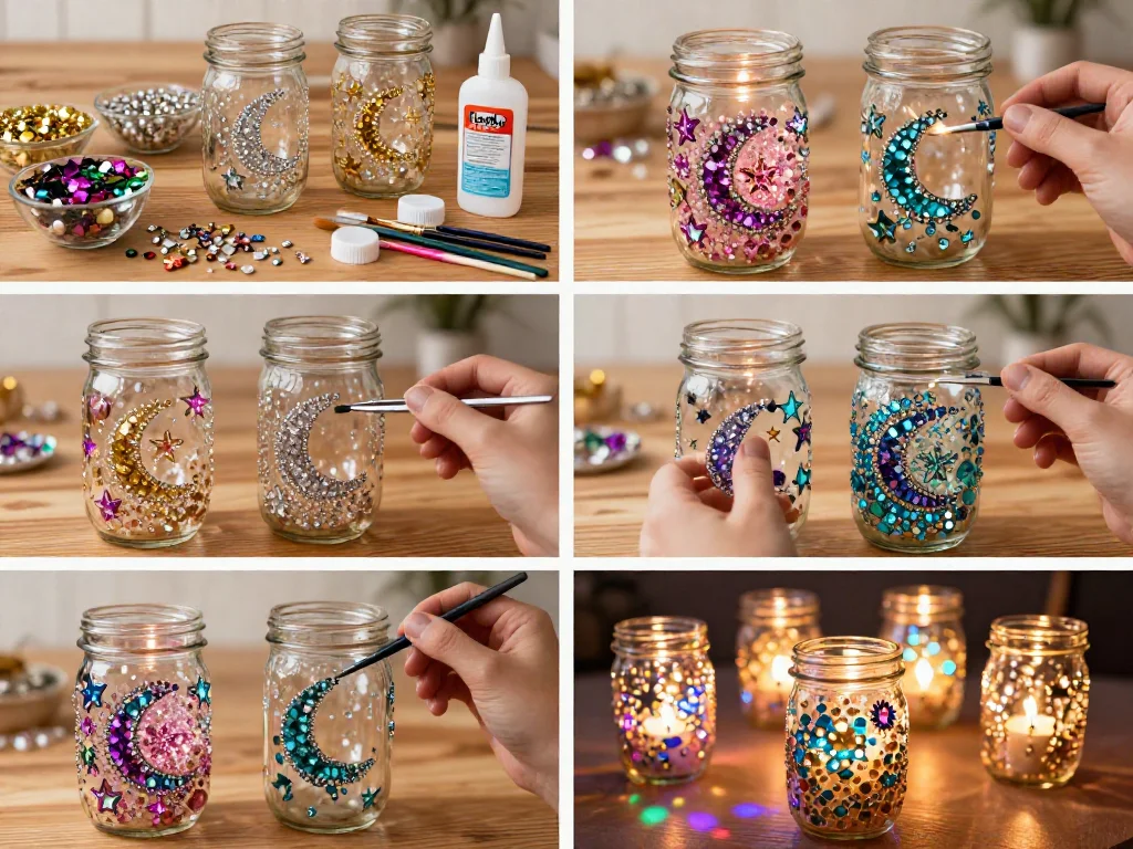 Rainbow Crystal Moon Lantern Jars 9 Rainbow Crystal Moon Lantern Jars